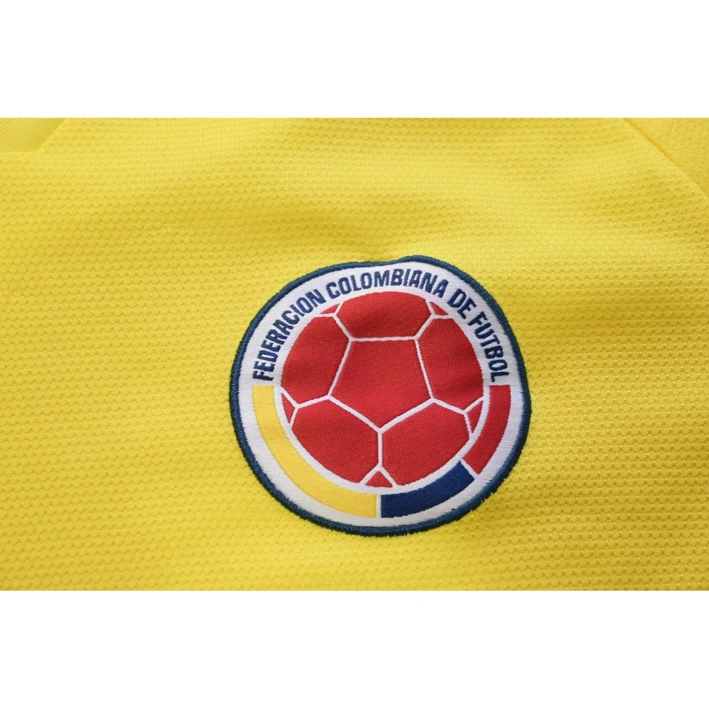 Adidas Colombia Soccer Jersey Mens XL Yellow Short Sleeve Aeroready Excellent